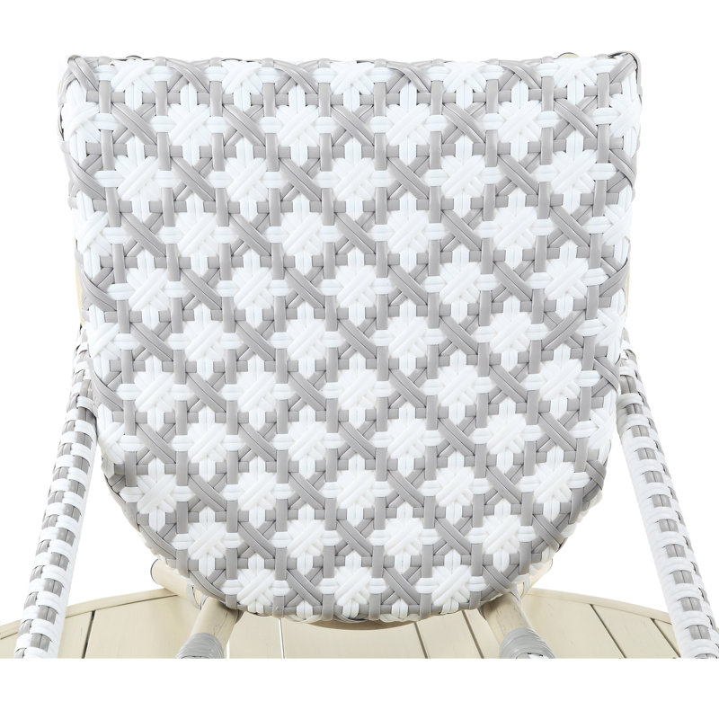 Ensemble de 2 chaises d'appoint d'extérieur Mitcham, Gris / blanc / naturel