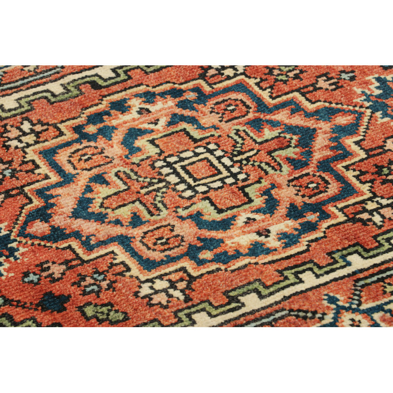 Rug & Kilim’S Heriz Style Rug In Red And Pink With Medallion And Floral Patterns