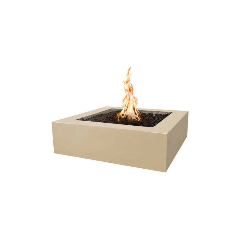 Quad Square Concrete Smokeless, 12" H x 42" W x 42" D, Vanilla, Natural Gas