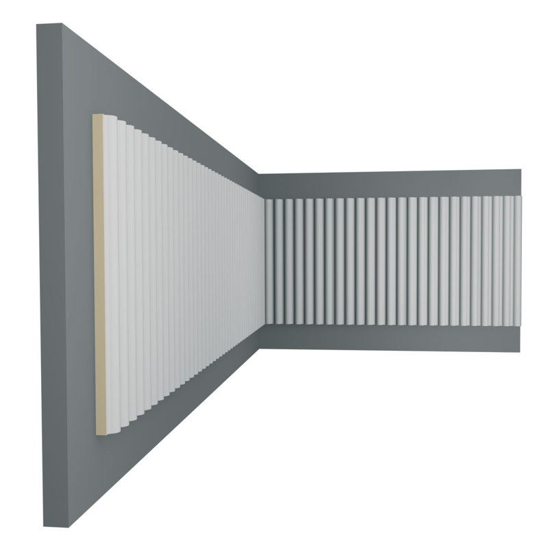 94.5 in Gray Primed Polyurethane Panel Moulding