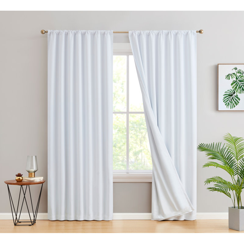Arbas Curtain Pair, White, 52" W x 84" L