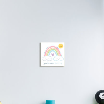 «You Are Mine Expression», souriant nuage soleil arc-en-ciel - peinture