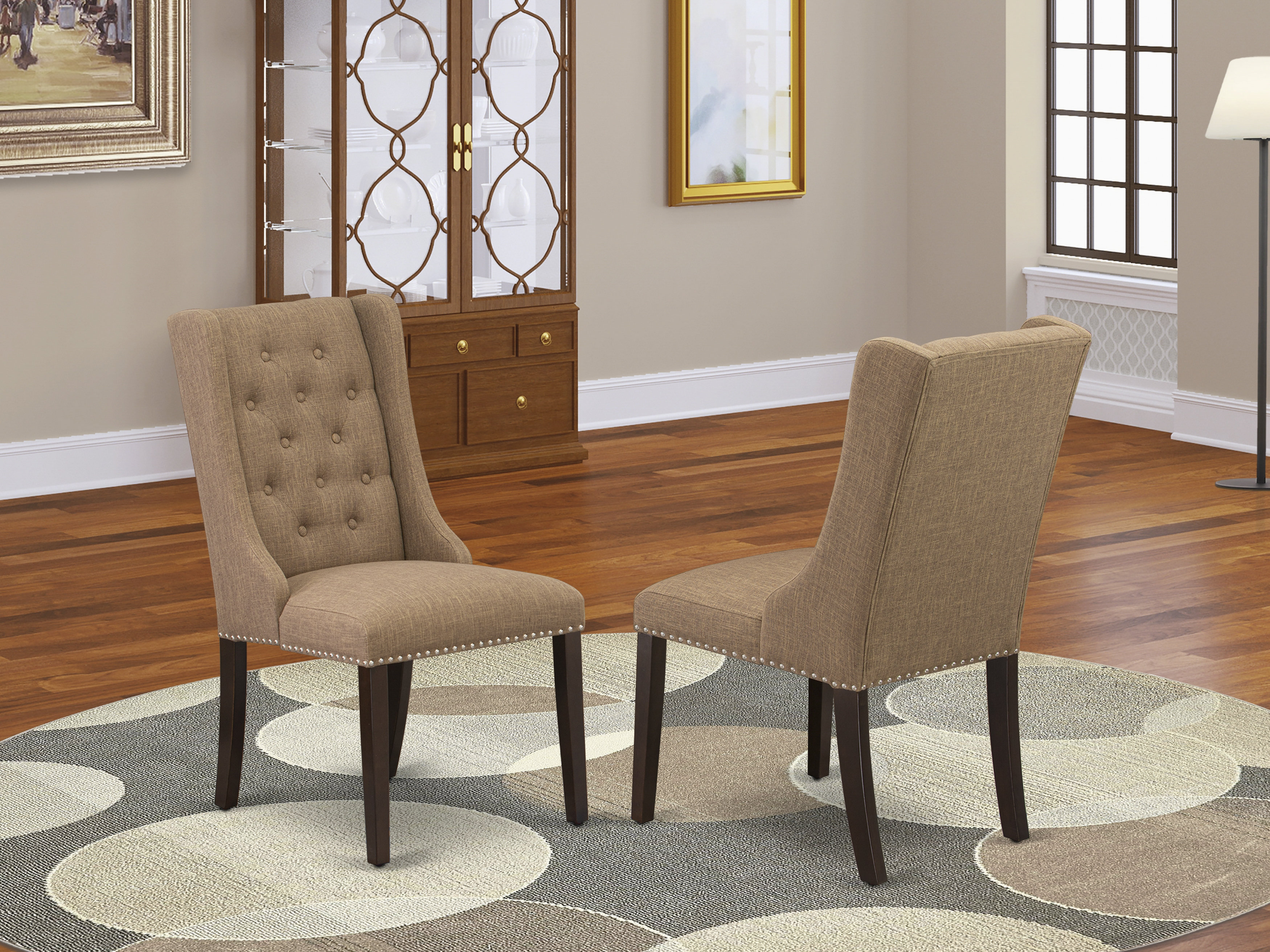 Andover Mills™ Bookout Tufted Upholstered Wooden Dining Chairs & Reviews