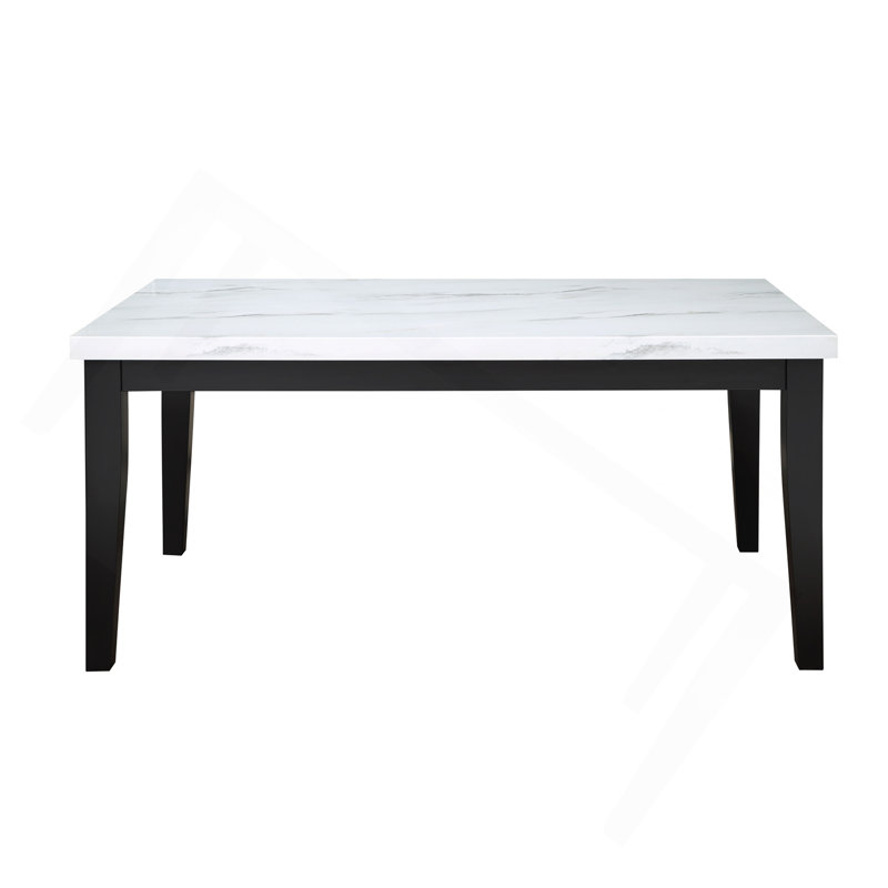 Sterling - Table de salle à manger en faux marbre - Blanc