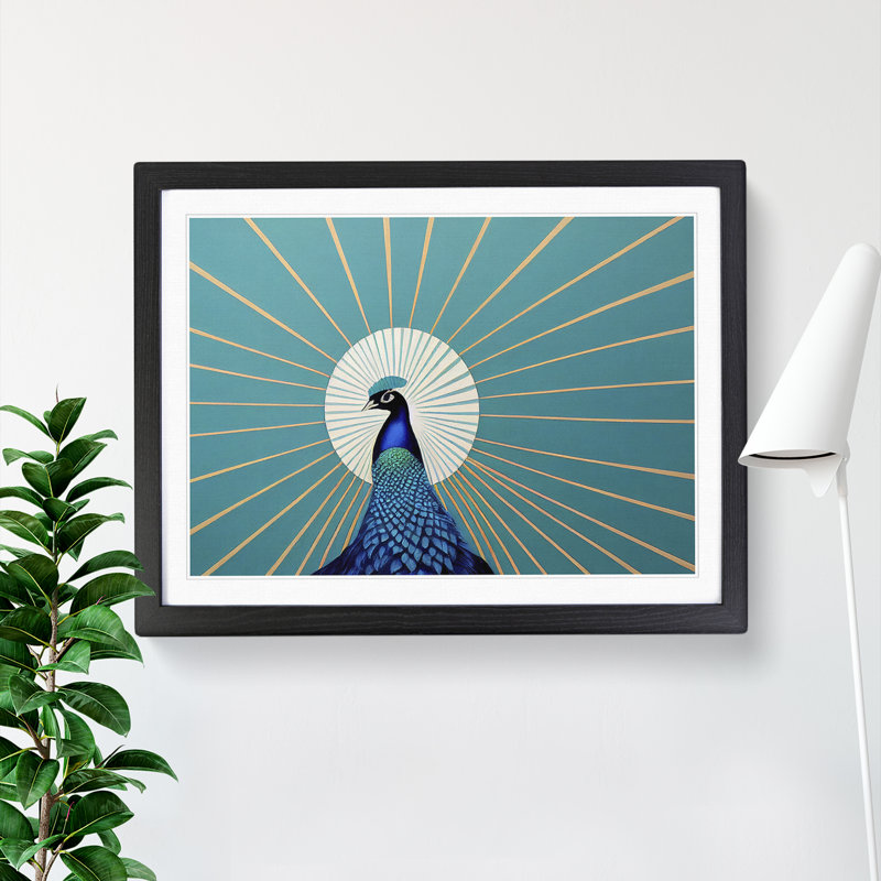 Abstract - Single Picture Frame Print, Black Framed, 46cm H x 64cm W x 2cm D