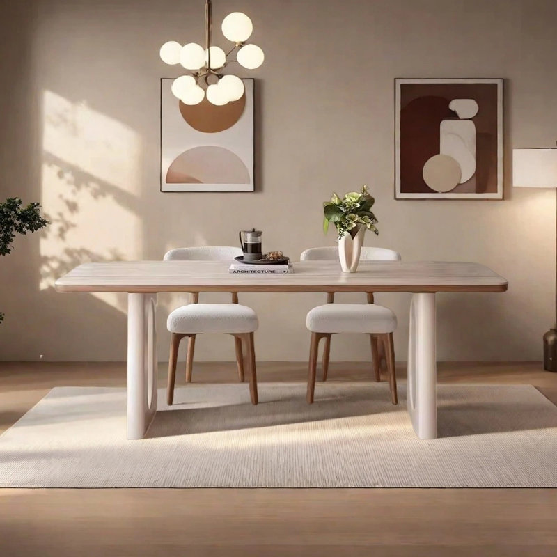 Table de salle à manger moderne française, H 29,53 po x L 70,87 po x l 31,5 po