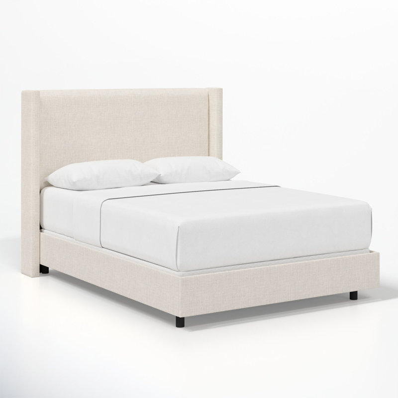 Hanson Upholstered Wingback Bed