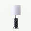 Lampe de table argentée 24 po Varian