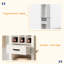 Armoire garde-manger de 75 pouces de hauteur avec lumières DEL et support à vin