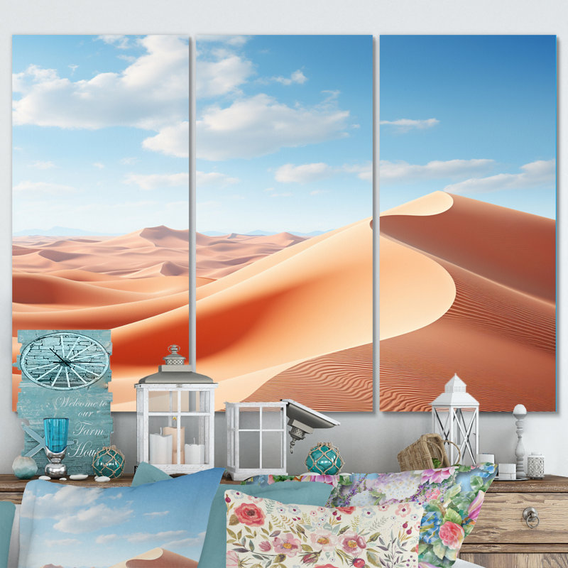 Ensemble de décorations murales en métal Desert Infinity Dunes I - Paysages