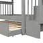 Lit superposé avec lit gigogne et escalier pour chambre à coucher, dortoir, adultes-608469918