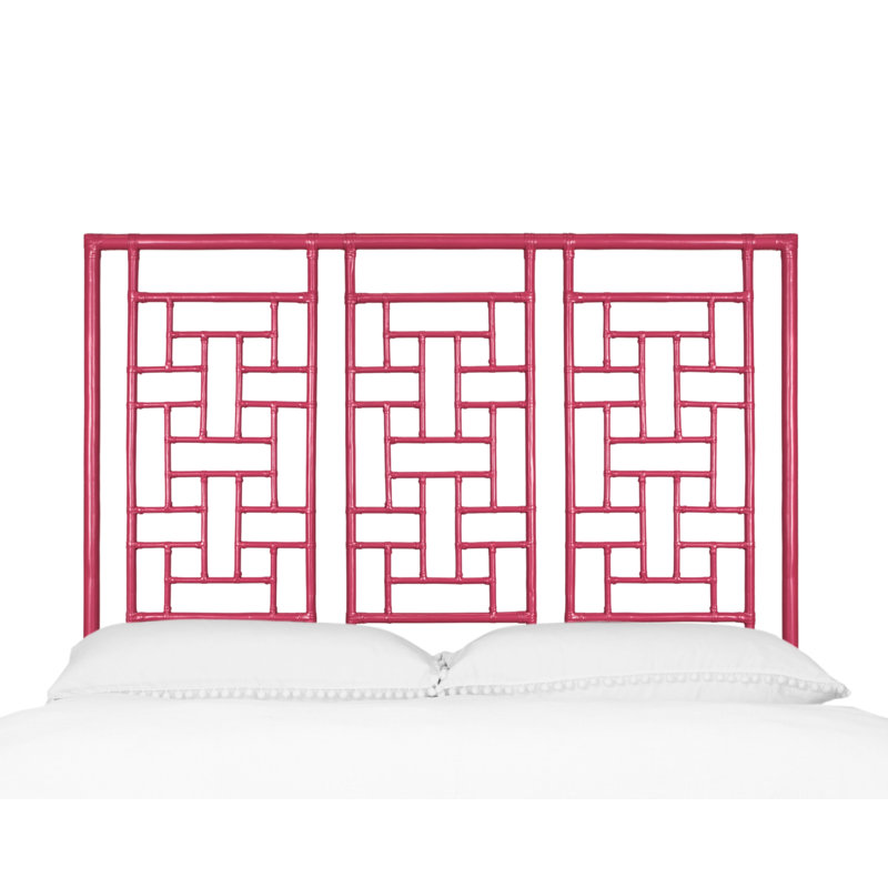 Ohana Rattan Open-Frame Headboard, Hot Pink, Queen