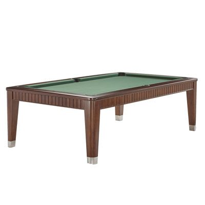 Brunswick Billiards 8' Henderson Pool Table – Solid Hardwood with Premium Slate, Stainless Steel Accents & Patented High-Performance Cushion Rubber for Consistent Rebound, Brunswick Green Felt