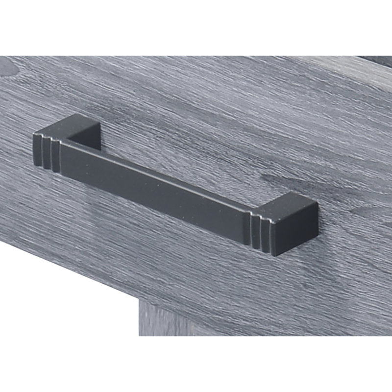 Élégante table de chevet grise pour lit de 23 po de hauteur x 22 po de profondeur et 18 po de profondeur, conçue pour la tentation: H 23 po x l 18 po x P 18 po