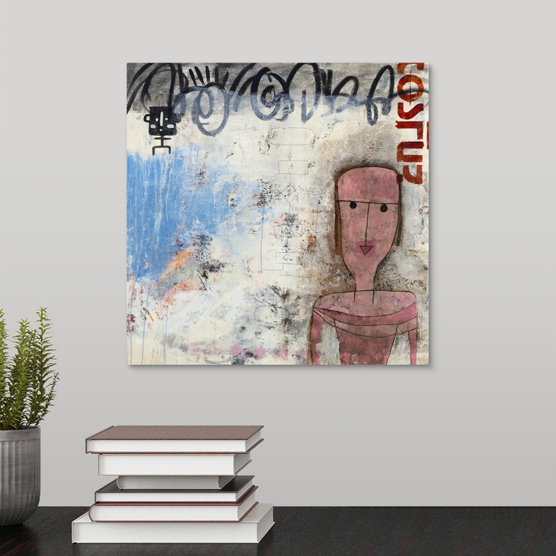 « true or false », peinture sur toile, H 12 po x l 12 po x P 1,25 po, Toile tendue
