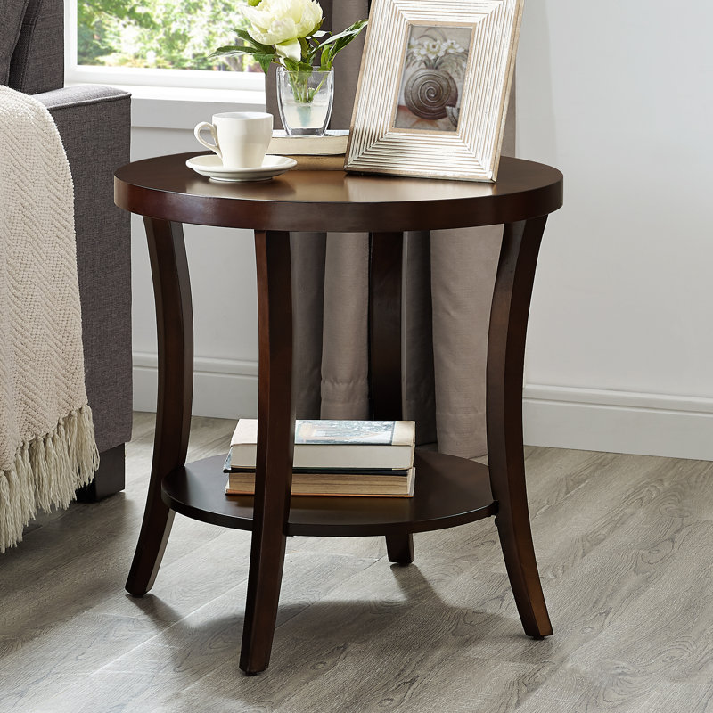 Wide Square End Table with Glass Top,Stainless Steel Tempered Glass Coffee Table, Espresso