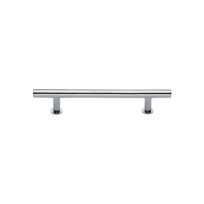 Heritage Brass Heritage Cabinet Pull T-Bar Design with Rose, 165cm L x 11cm W, Polished Chrome