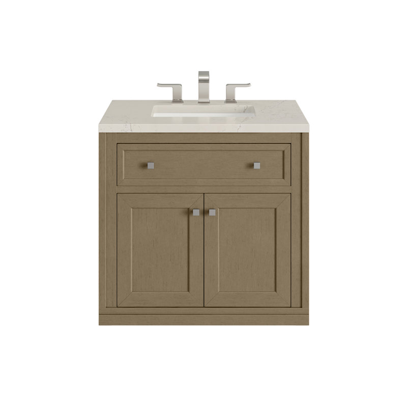 Meuble-lavabo simple l 30 po Chicago, Walnut Whisper, Siberian, 8 po