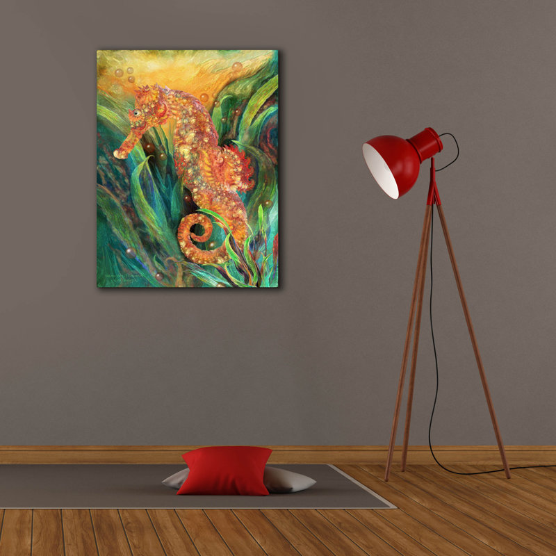 "Highland Dunes" Seahorse - Spirit Of contentment "par Carol Cavalaris, art mural sur toile, H 34 po x l 26 po