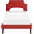 Laura Fabric Platform Bed with Squared Tapered Legs-1566467642-1566467622