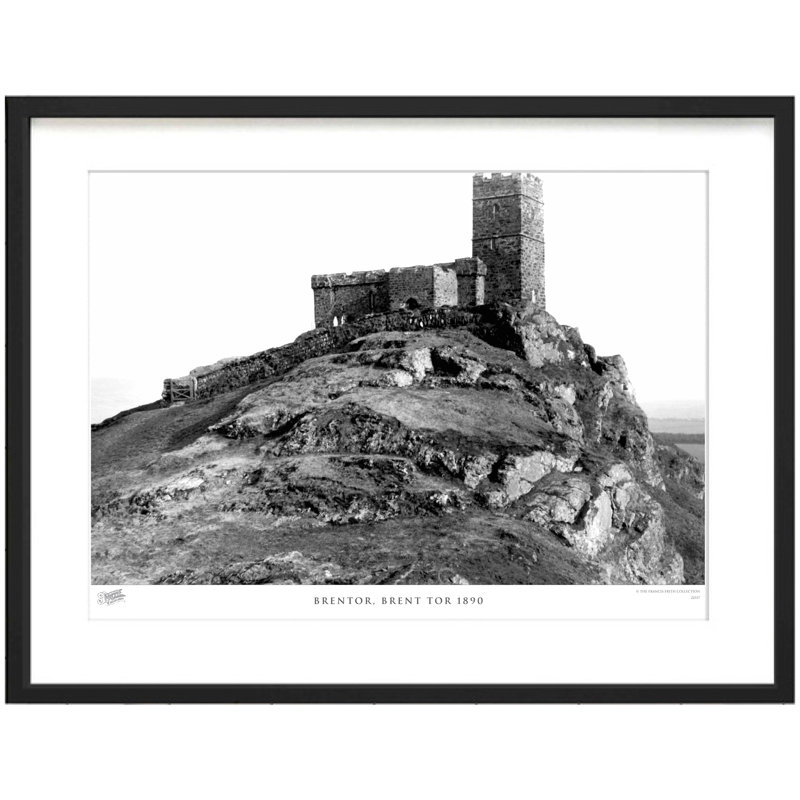 Brentor, Brent Tor 1890 - Single Picture Frame Print, 28cm H x 36cm W x 2.3cm D