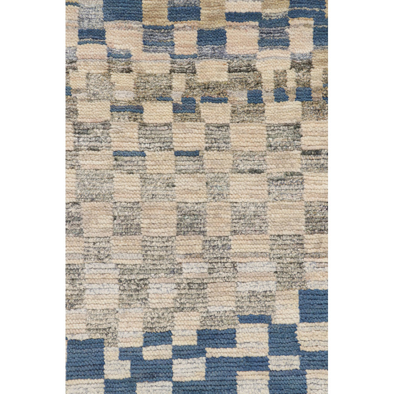 Moroccan Hand Knotted Area Rug, Rectangle 4' x 6'
