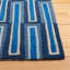 Tapis ivoire / bleu en laine / coton touffeté à la main Kabena-26769567