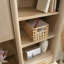 Bahut de bureau avec tablettes réglables, finition brune