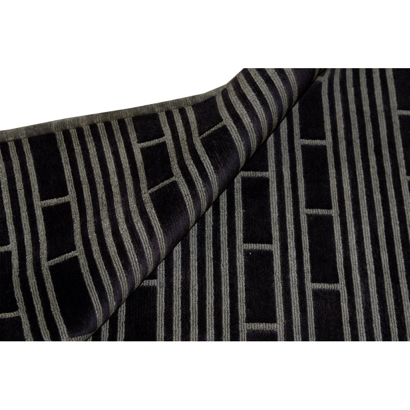 Hand-Knotted High-Quality Black Area Rug