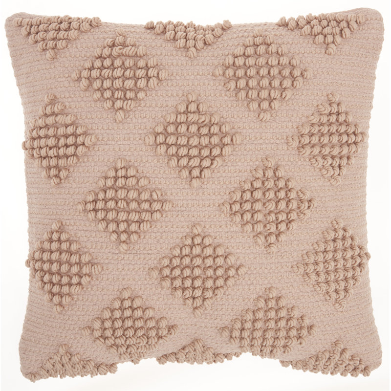  Housse de coussin carré et insert, Rosé