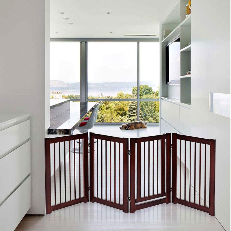 Kari Wood Free Standing Pet Gate