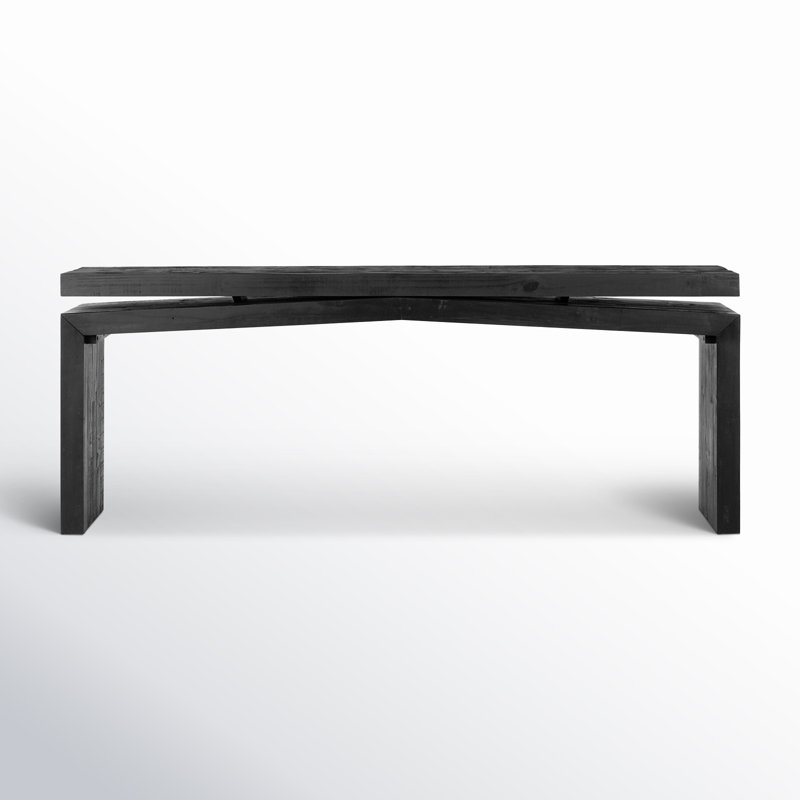 Matthes Solid Wood Console Table, Aged Black Pine, 30.75" H x 60" W x 15" D