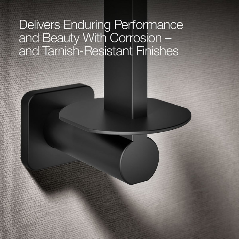 Parallel Vertical Toilet Paper Holder, Matte Black