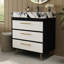 Meuble-lavabo autoportant moderne avec lavabo vasque en céramique et plateau en pierre frittée durable-950711237-950711239