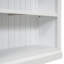 Ensemble de bibliothèque autoportante à 5 niveaux, fabrication en bois massif axée sur le rangement, blanc éclatant avec tablettes réglables et bande lumineuse à DEL pour le salon et le bureau à domicile
