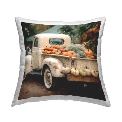 Coussin d'extérieur Fall Pumpkins par Riley B