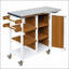 Îlot de cuisine extérieur pliable en acier inoxydable avec roulettes verrouillables, rangement et porte-serviettes pour la commodité du patio-590693934-590693935-590693939