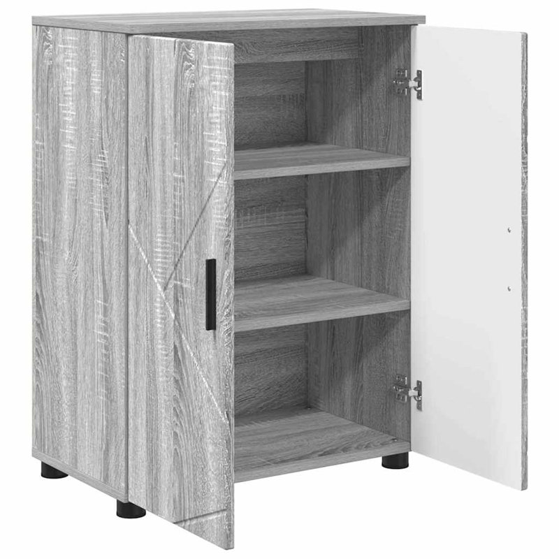 60cm Bathroom Vanity Base Only, Grey Sonoma