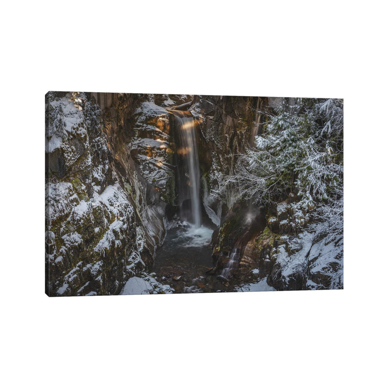 Hidden Falls at Mt Rainier 1 Piece Wrapped Canvas Wall Art, 101.6 cm H x 66.04 cm W x 1.91 cm D