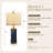 24.5'' Ceramic Table Lamp with USB Ports, Modern Bedside Lamp for Living Room (Set of 2)-2043514318-2043514317