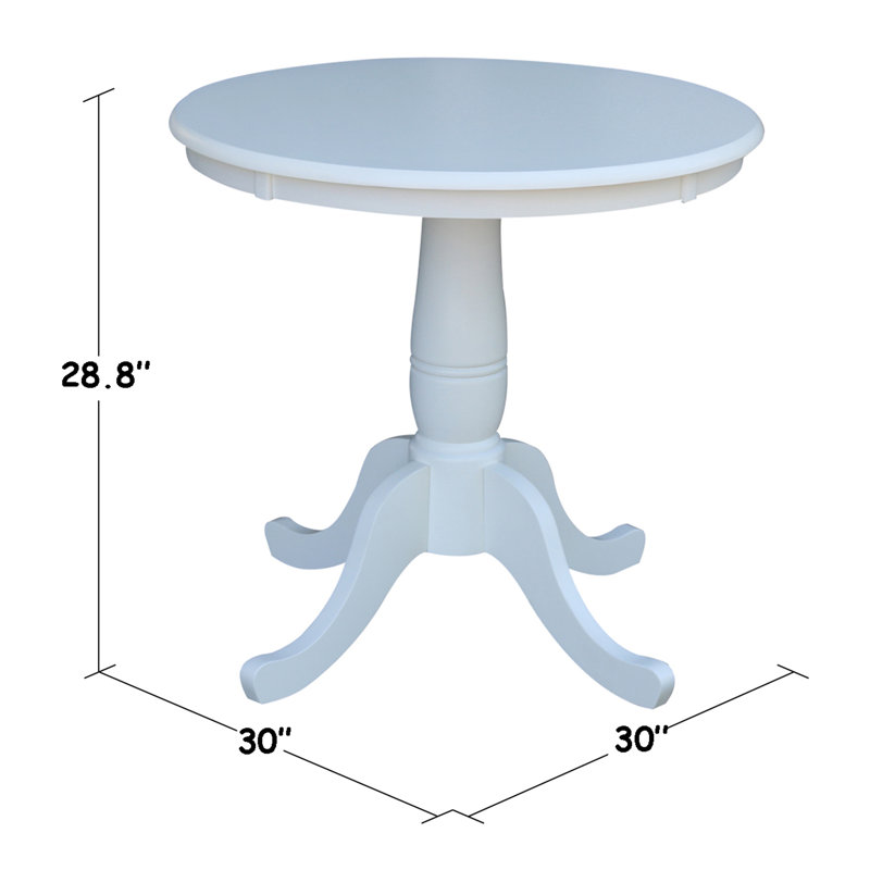 Bernuth 2 - Person Solid Wood Dining Set, 29.1" H x 30" L x 30" W, White