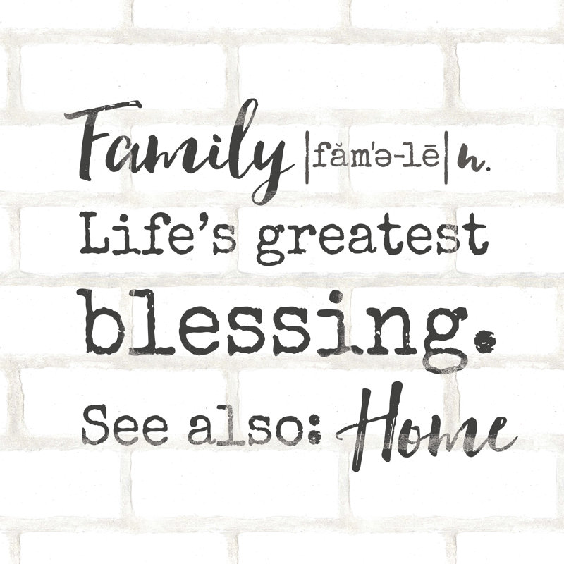 Family Love Definition - Wrapped Canvas Print, 76cm H x 76cm W x 3.8cm D