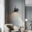 Industrial Metal Wall Sconce With Curved Arm-244032468