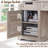 60" Farmhouse L Shaped Executive Desk With Drawers,Wood Home Office Corner Desk With Charging Station-1070222308