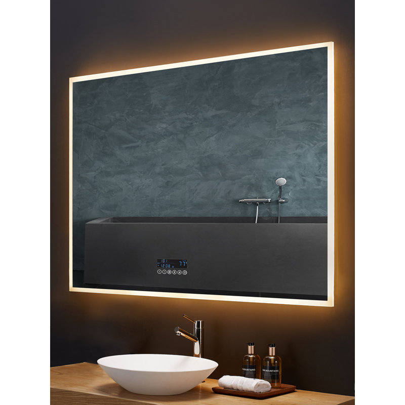 Immersion 48" x 40" Frameless LED Vanity Mirror with Bluetooth and Defogger