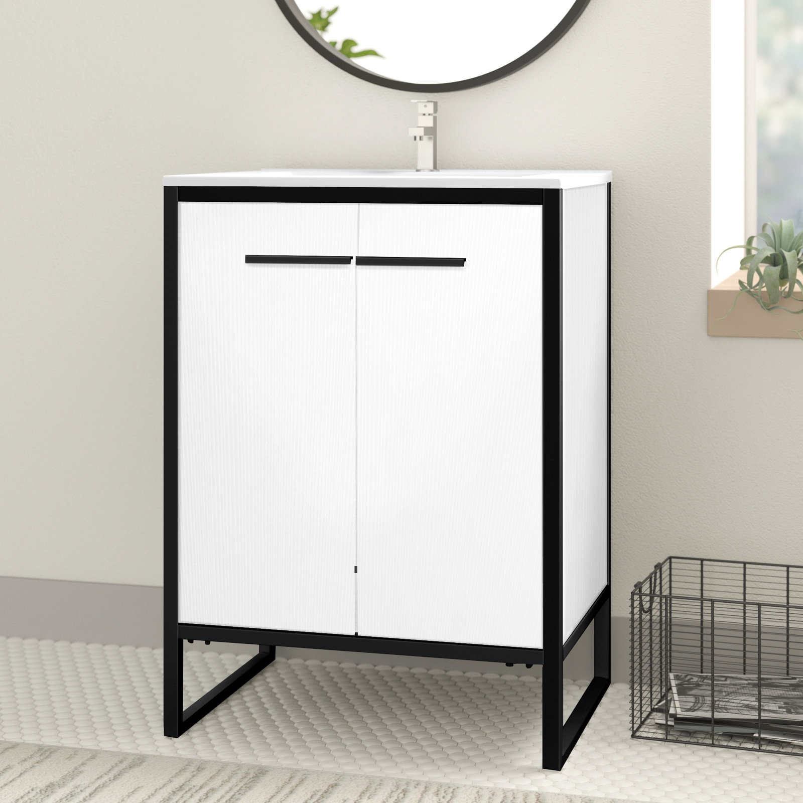 Saray 24'' Single Bathroom Vanity, White