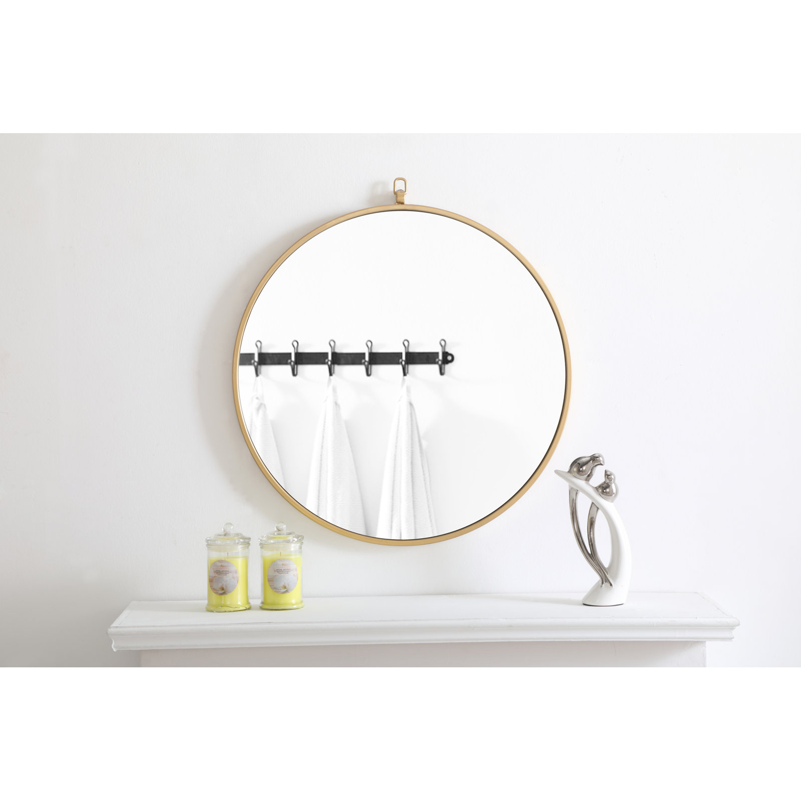 Cassie Accent Mirror, Brass, 18" x 18"