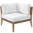 Modway Clearwater Outdoor Patio Teak Wood 6-Piece Sectional Sofa-2001869276