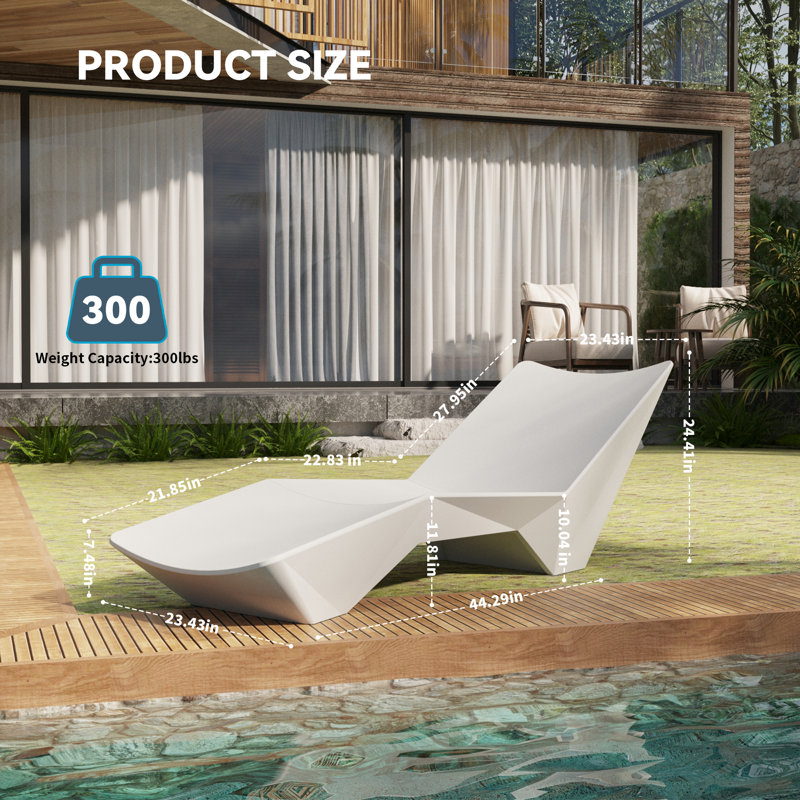 FHVIT S-shaped Pool Lounger, Ergonomic Design, Comfortable and