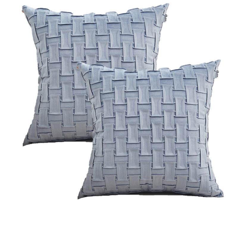 Coussin décoratif, Bleu clair, Non